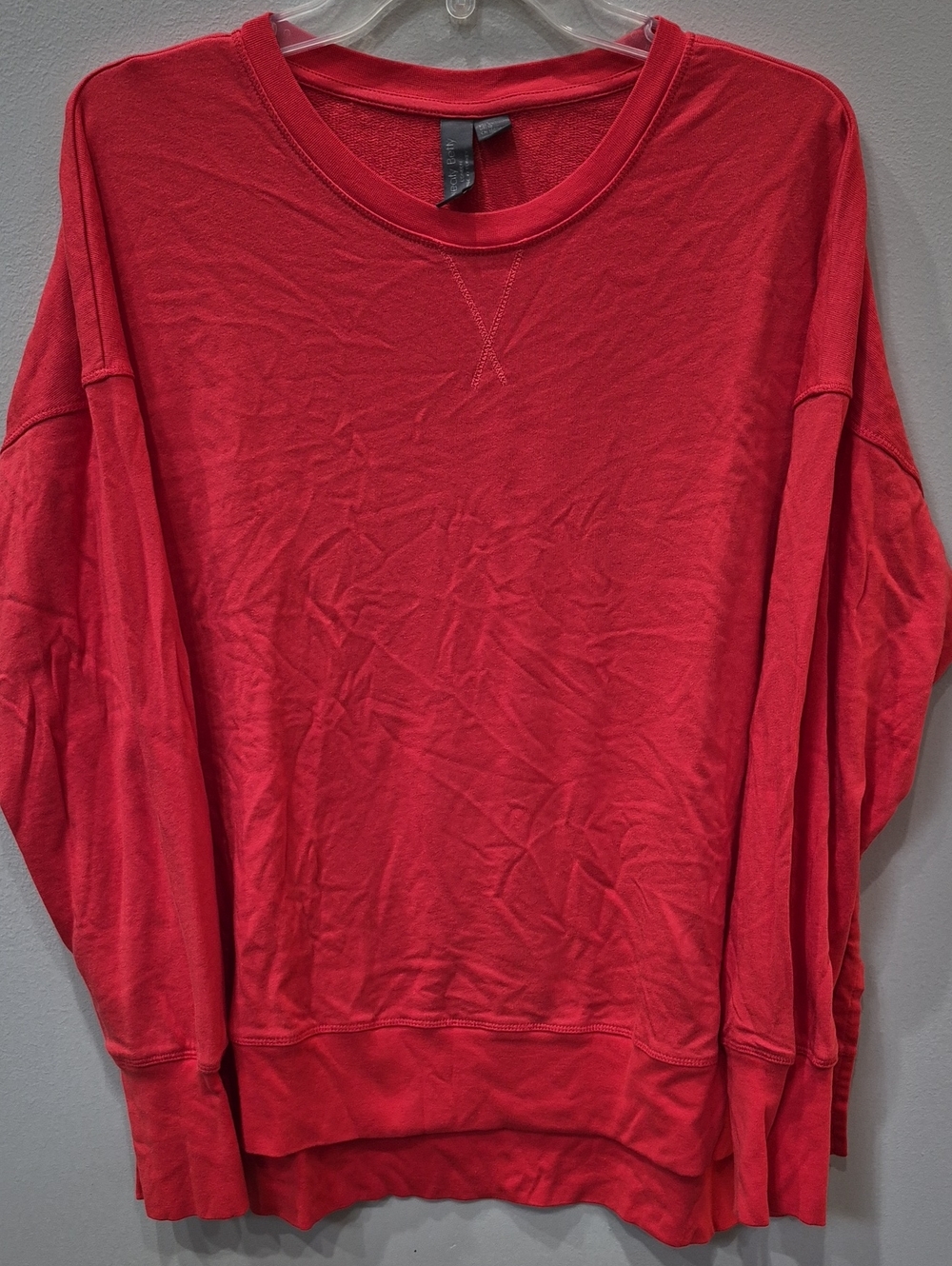 Sweaty Betty After Class Longline Pepper Red Crewneck Sweatshirt Womens L Cozy